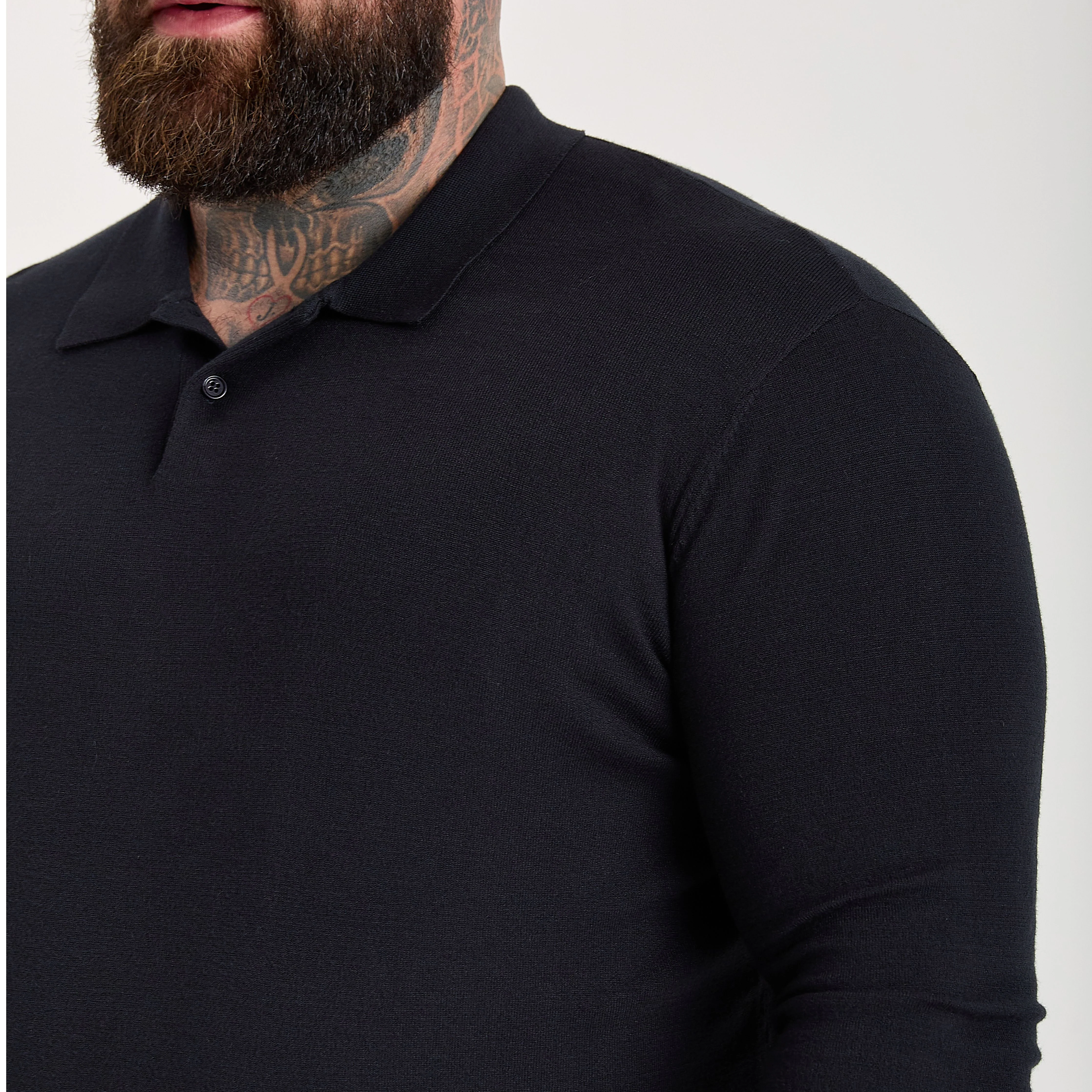 All Black Dress Polo Long Sleeve 3-Pack - Image 4
