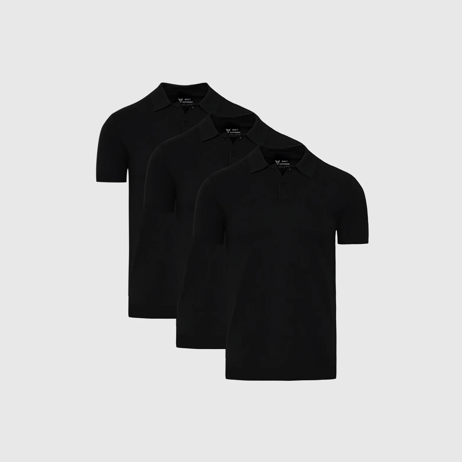 All Black Dress Polo Short Sleeve 3-Pack