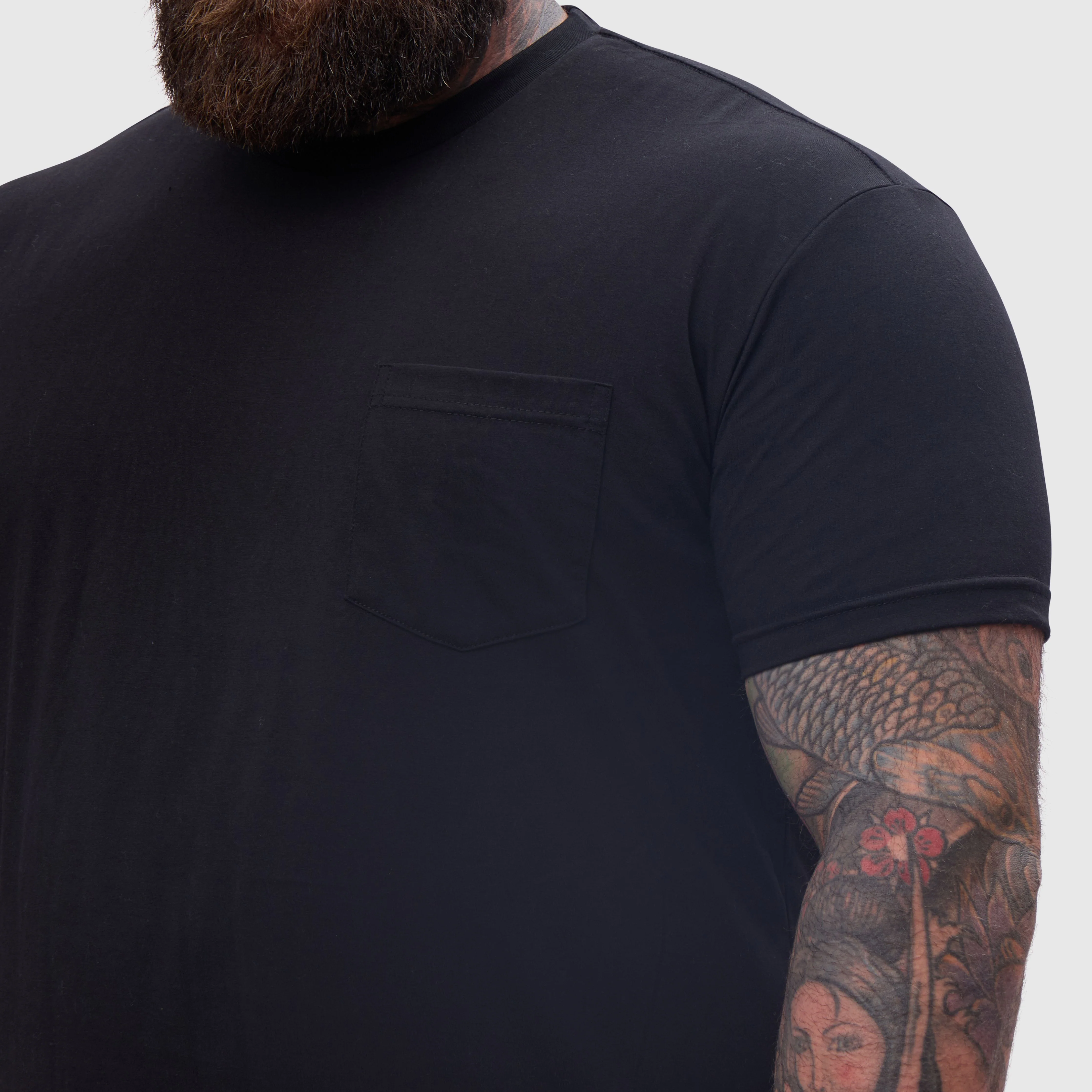 Black Pocket Crew Neck - Image 4