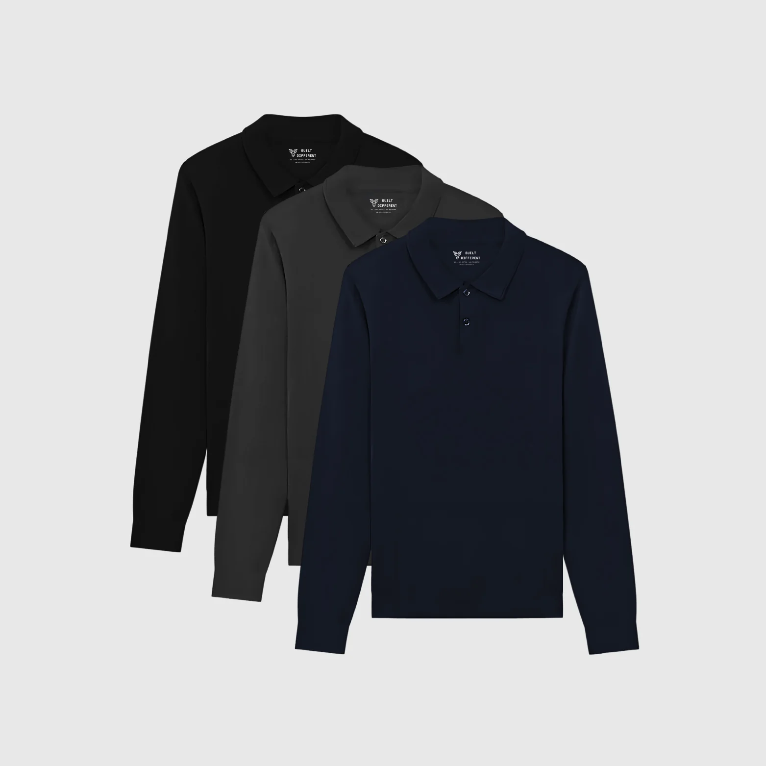 Colour Dress Polo Long Sleeve 3-Pack