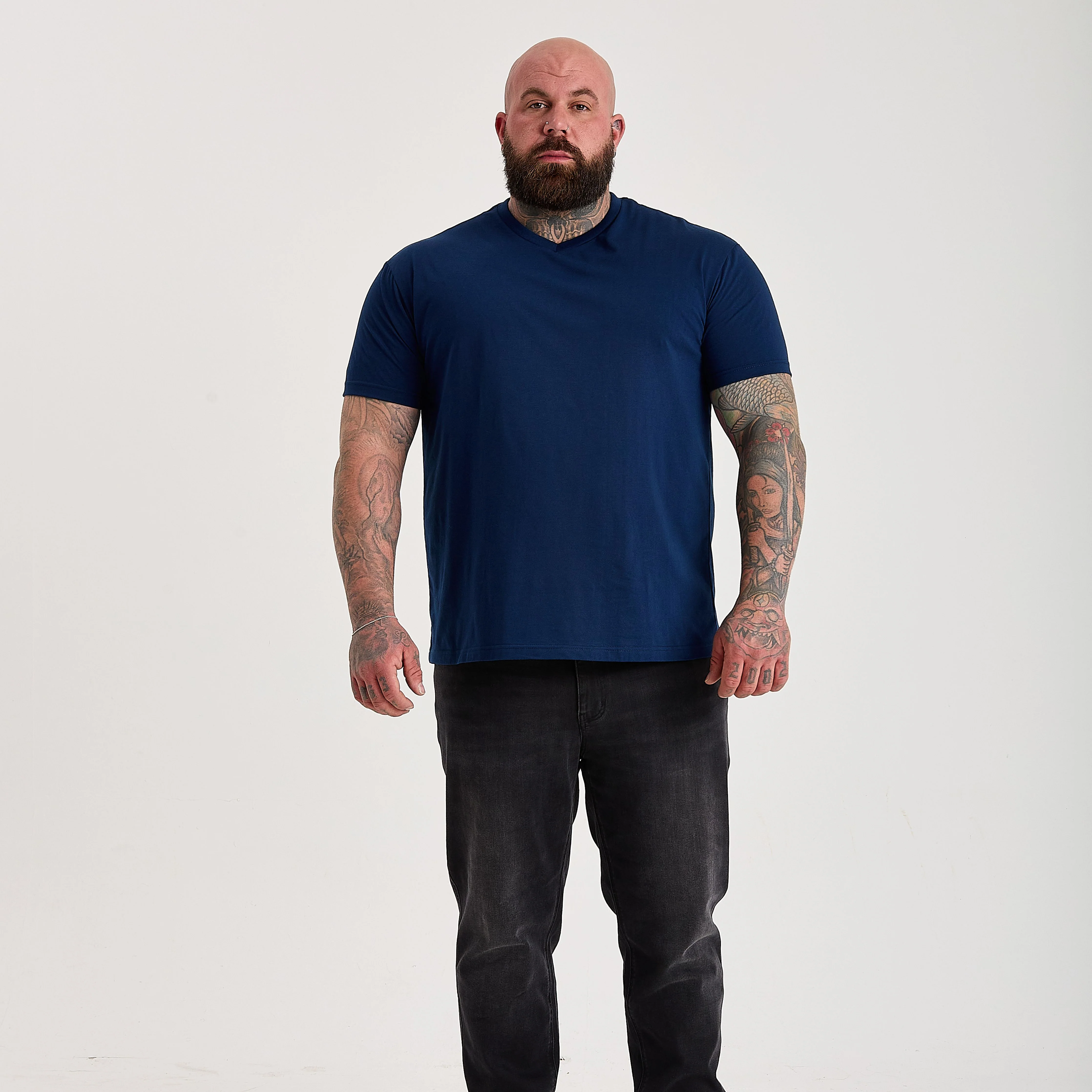 Deep Blue V-Neck - Image 4