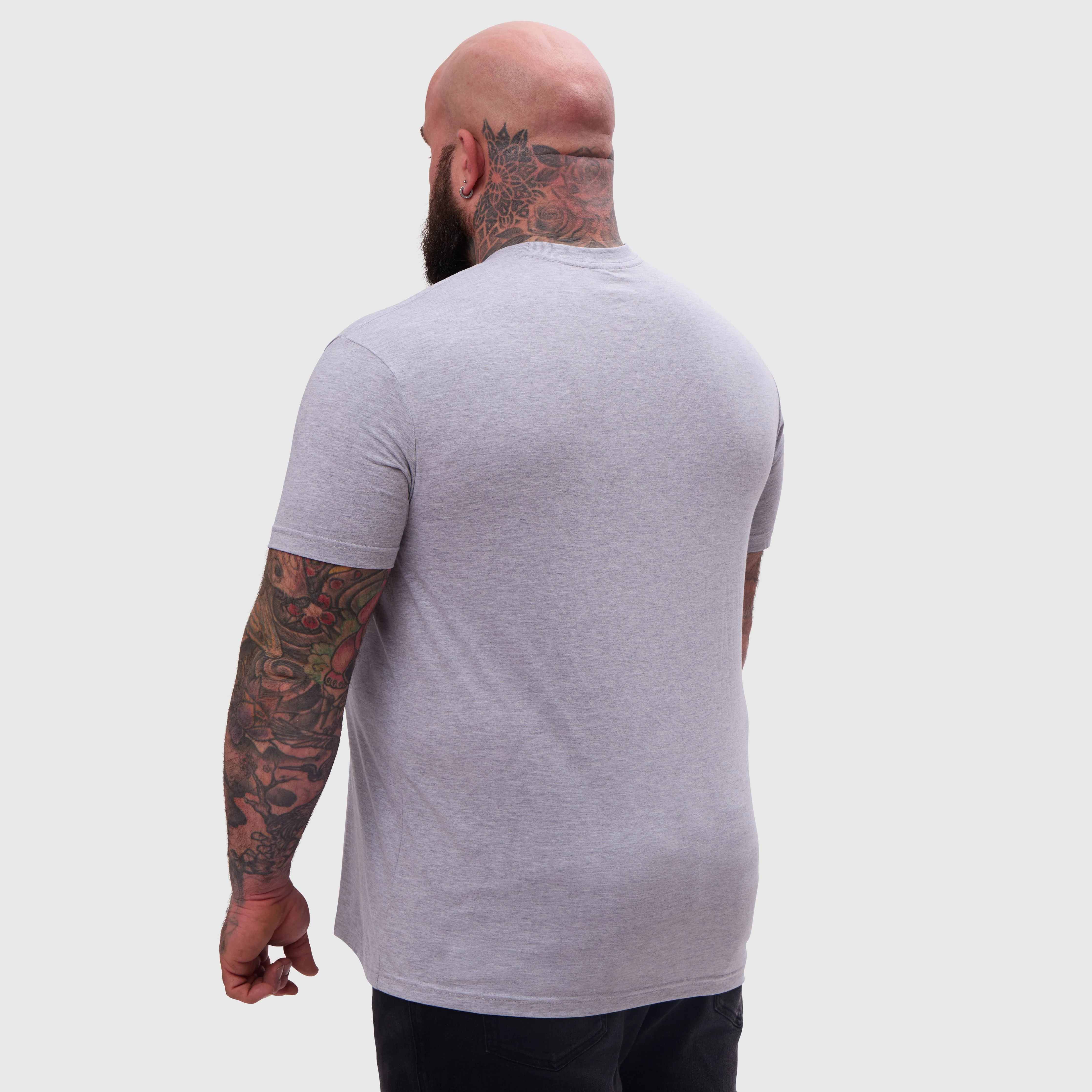 Heather Grey Pocket Crew Neck - Image 7