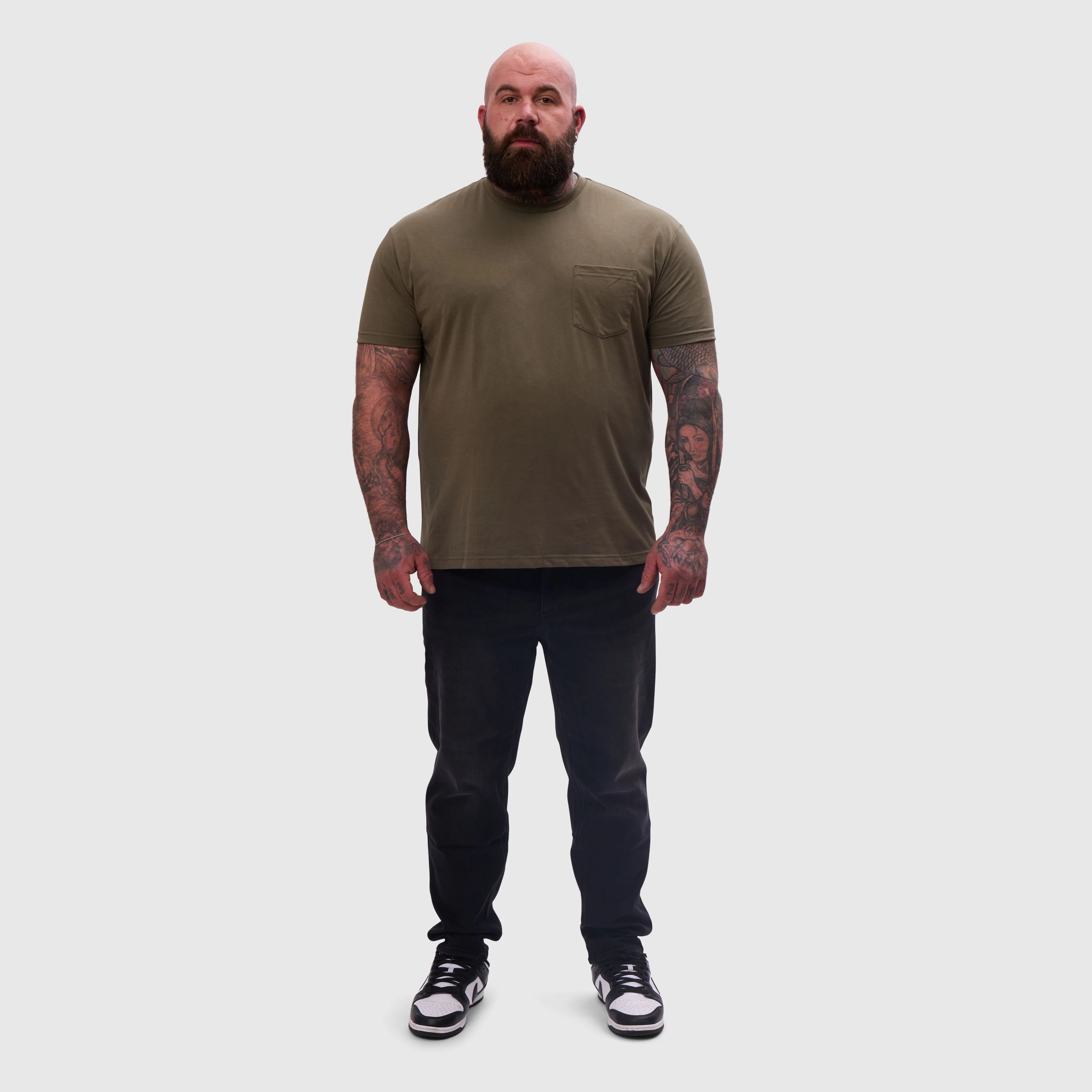 Khaki Pocket Crew Neck - Image 6