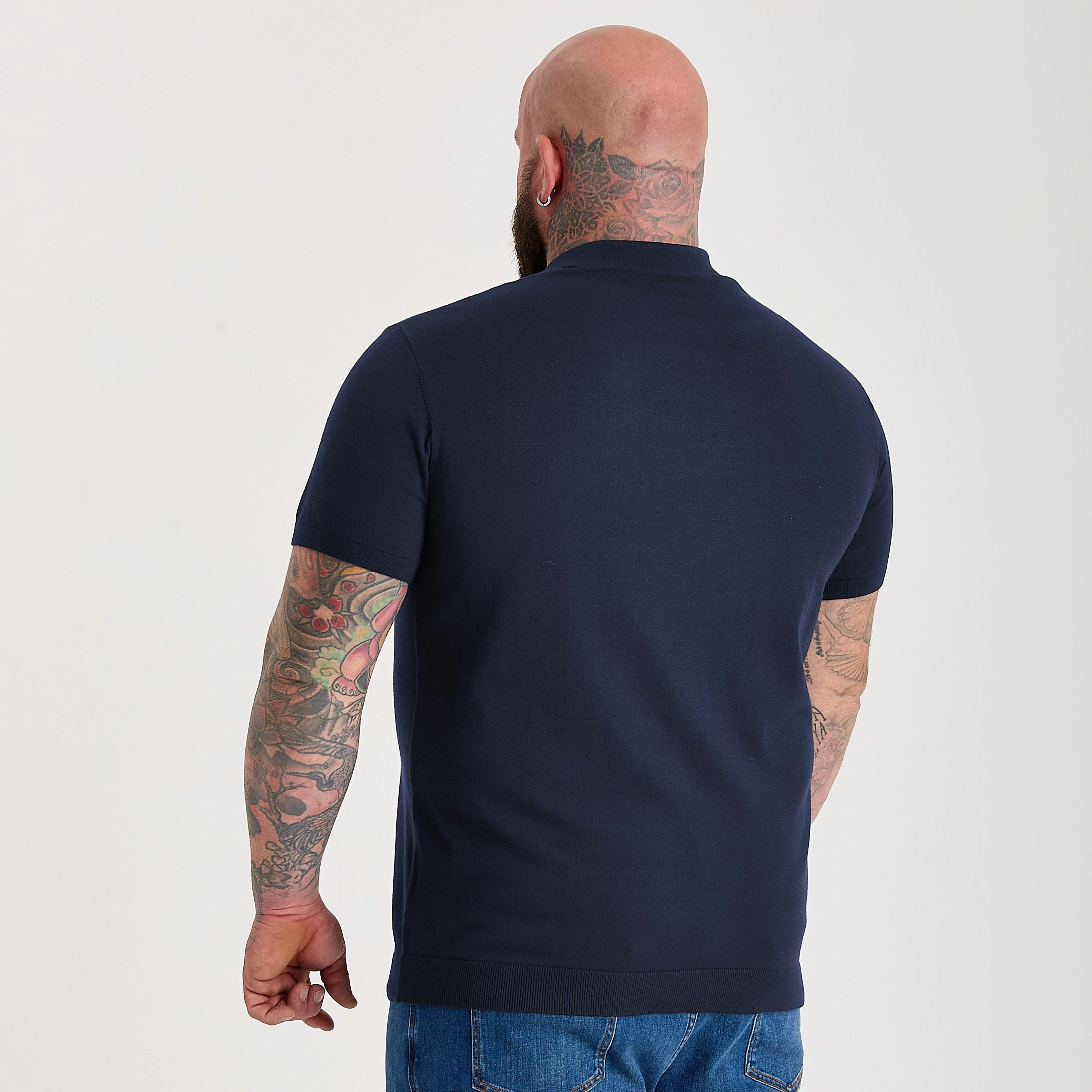 Navy Dress Polo Short Sleeve - Image 2