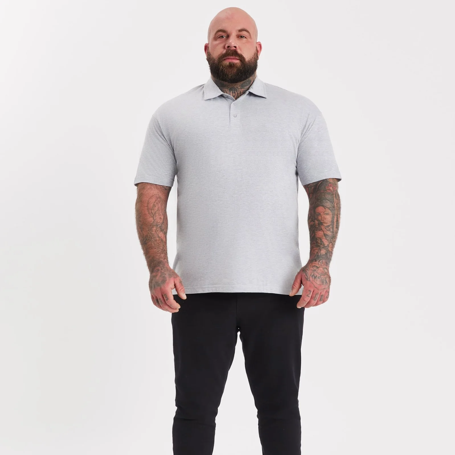 Tall Heather Grey Polo - Image 6