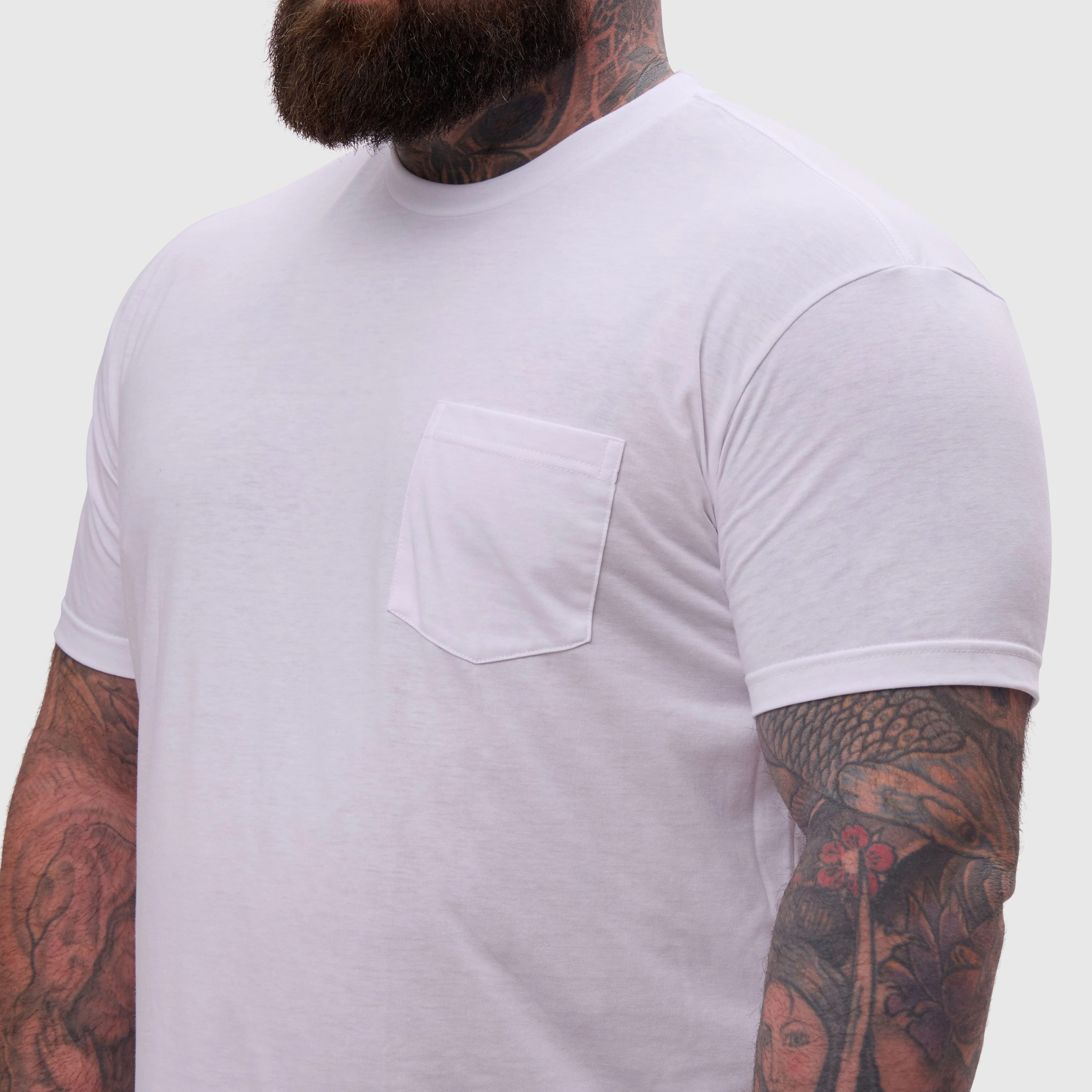 White Pocket Crew Neck - Image 4